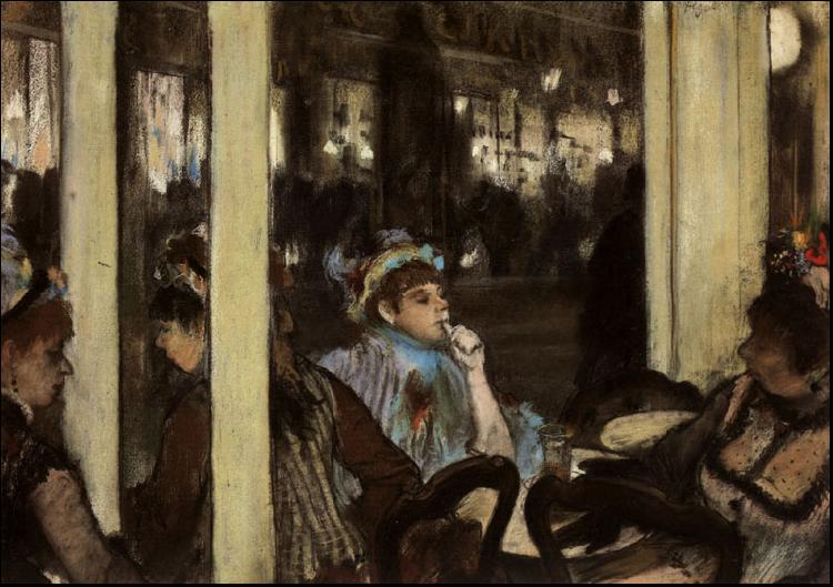Edgar Degas Women in Front of a Cafe, Evening oil painting image